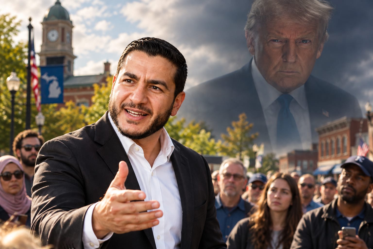 ABDUL EL-SAYED GOADS TRUMP: 'I DARE YOU TO COME' TO MICHIGAN