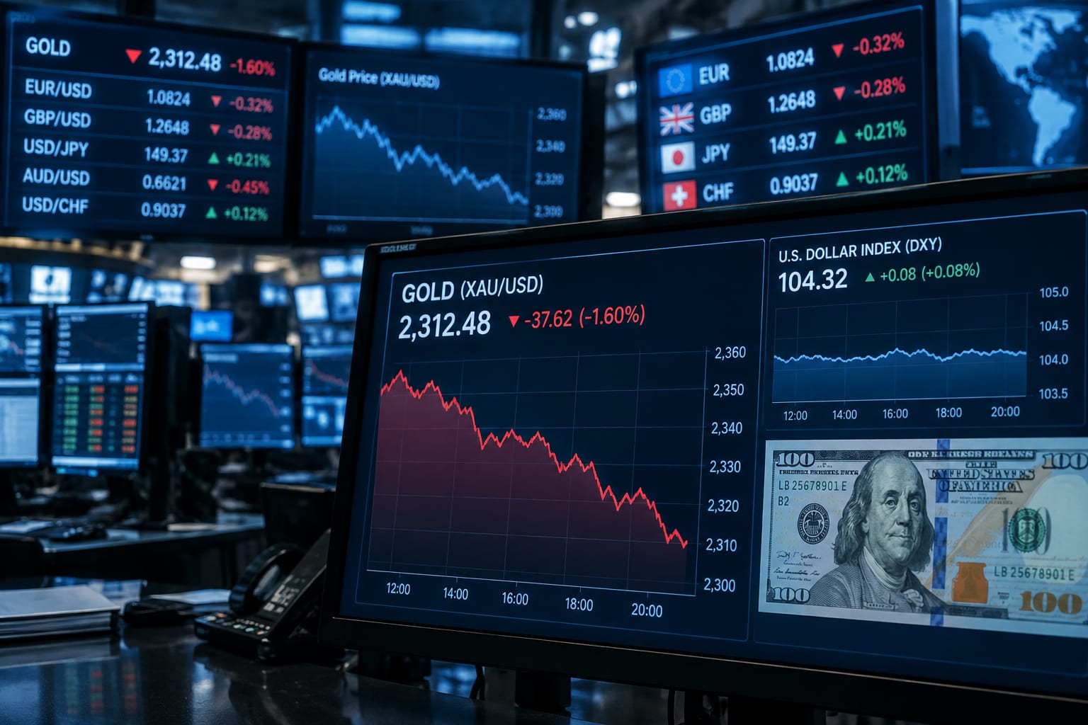 GOLD SLIDES AS TRADERS BRACE FOR FED MINUTES, DOLLAR FIRM