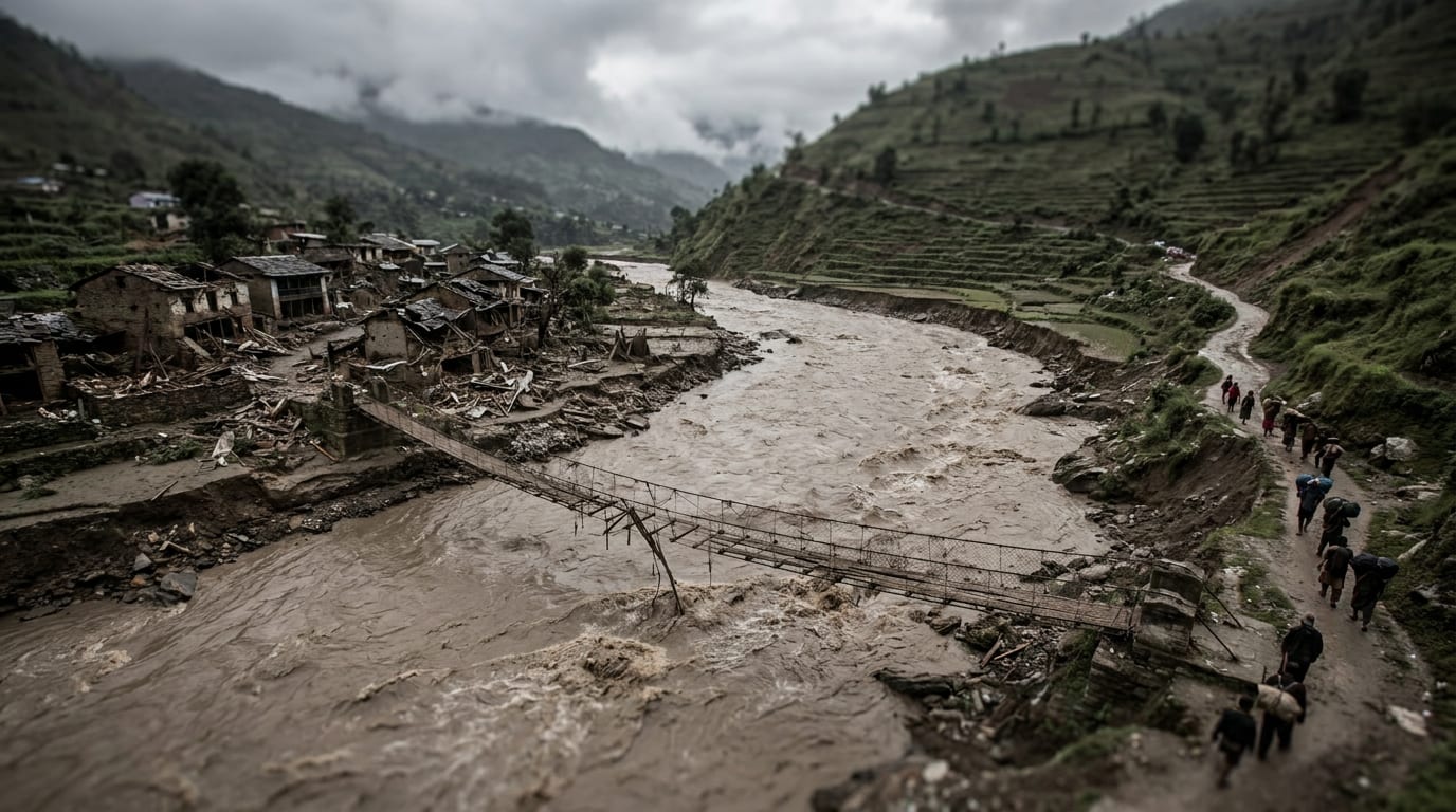 NEPAL on Edge: Mass Evacuations Ordered as Another Flash Flood Rips Through Gorkha Valley