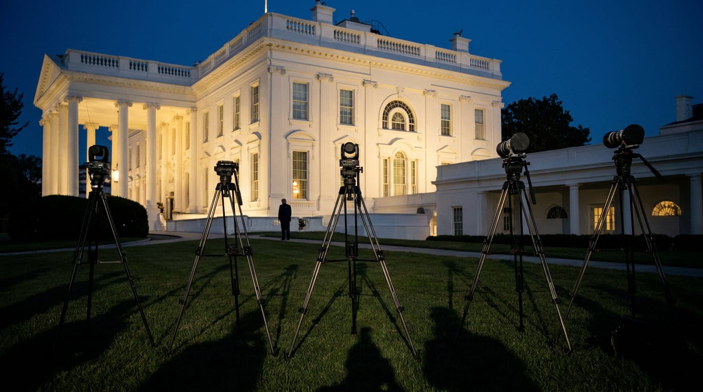 DOJ PROBES FIVE TV NETWORKS OVER TRUMP POOL COVERAGE SUSPENSION