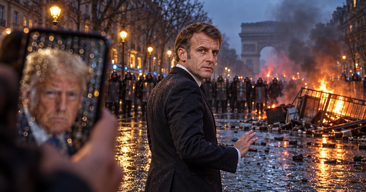 MACRON BLAMES RIOT CHAOS ON TRUMP AND IRAN WAR, ASKS FRANCE TO SEPARATE 'PEACEFUL PROTESTERS' FROM LOOTERS
