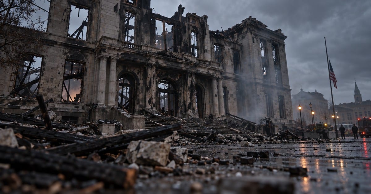 FRENCH MAYOR CALLS RIOTERS 'TERRORISTS' AFTER TOWN HALL DESTROYED