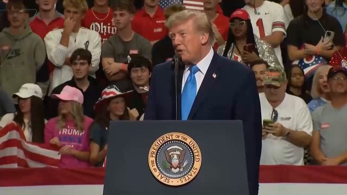 President Trump Energizes Ohio Rally with Fiery Speech Against Opponents