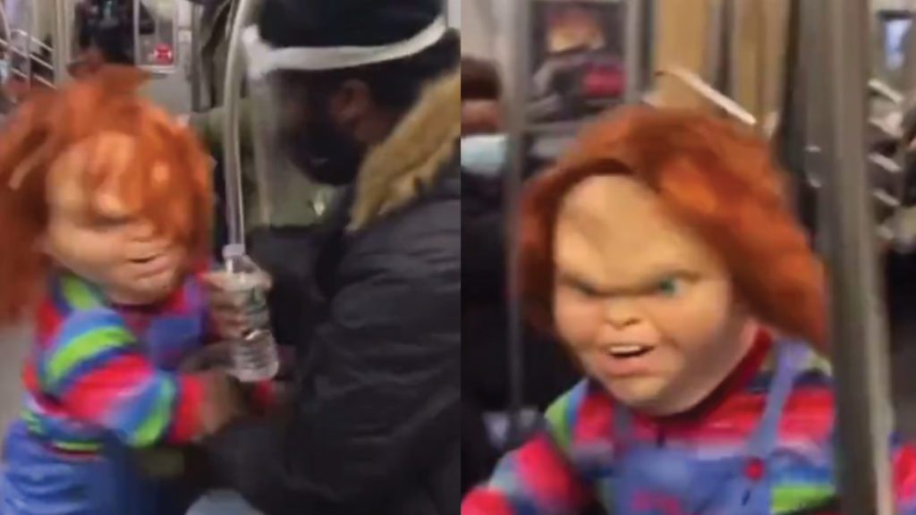 Chucky attacks train passengers
