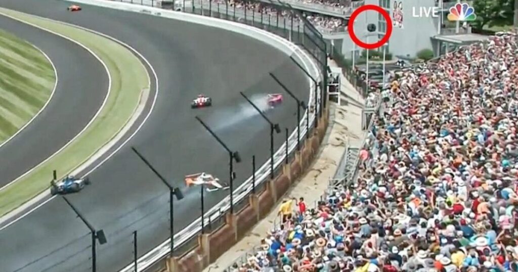 SHOCKING FOOTAGE: Insane Indy 500 Crash Sends Car Flying and Tire Hurtling Toward Unsuspecting Fans! MUST SEE!