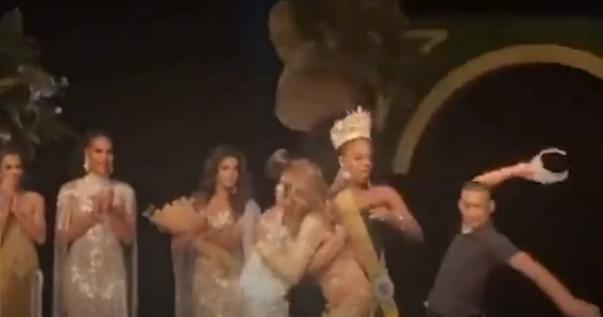 SHOCKING VIDEO: Runner-Up's Spouse Storms Stage, Seizes and Shatters Pageant Winner's Crown