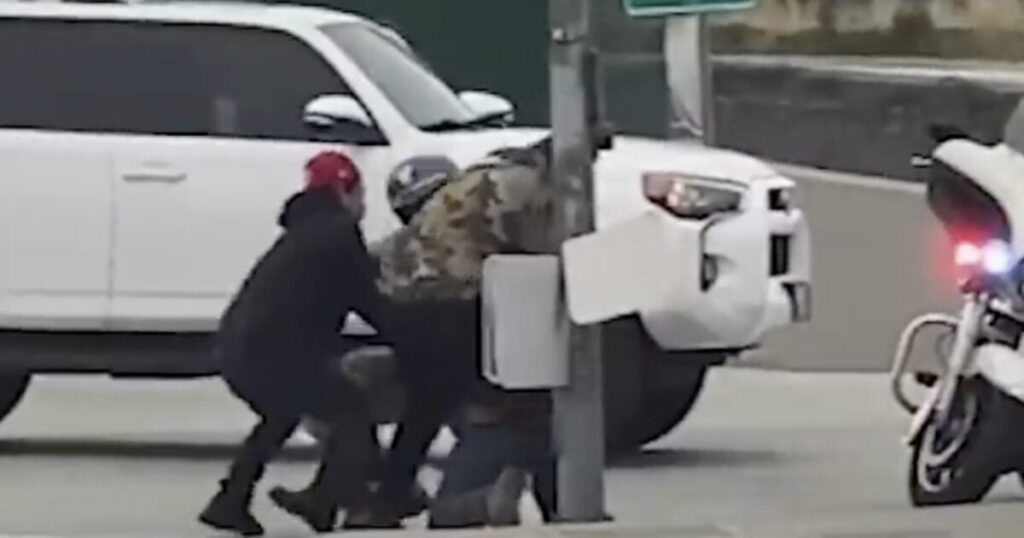 Watch How These Brave Heroes Rescue a Highway Patrol Officer from a Brutal Attack! (Shocking Video)