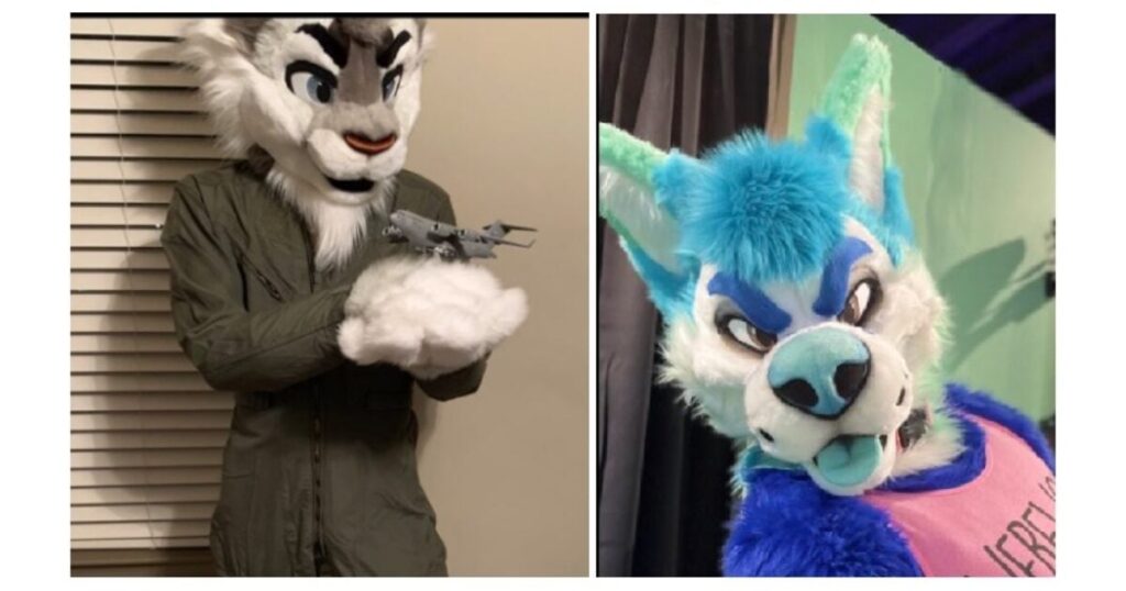 Daring Furry Duo Shares Dazzling Snap Dressed in Flight Suit and Furry Gear Aboard Military Aircraft