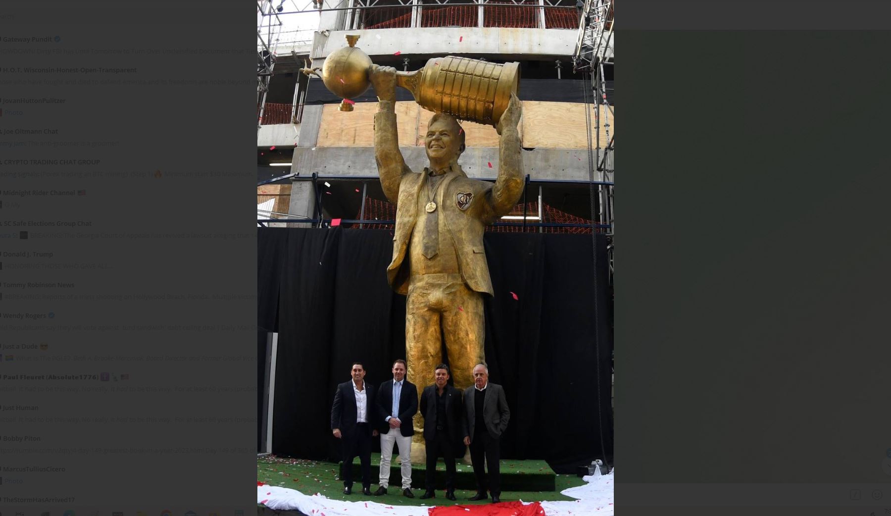 Fiery Fiasco: Massive 26-Foot Soccer Legend Statue Sparks Outrage with Enormous Protruding Orbs