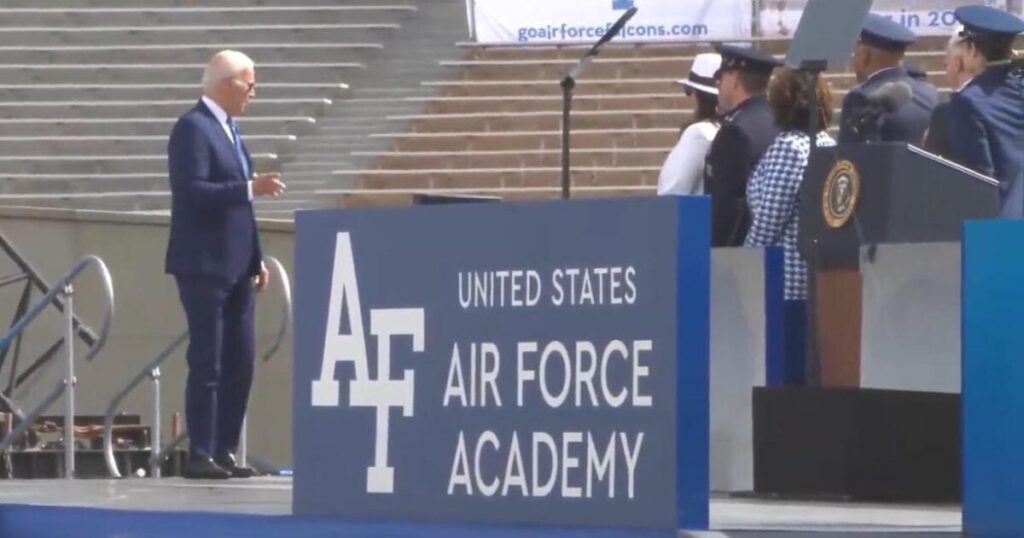LOST & FOUND: Joe Biden Requires Guidance to Locate Stage at Air Force Graduation in Colorado Springs (VIDEO)