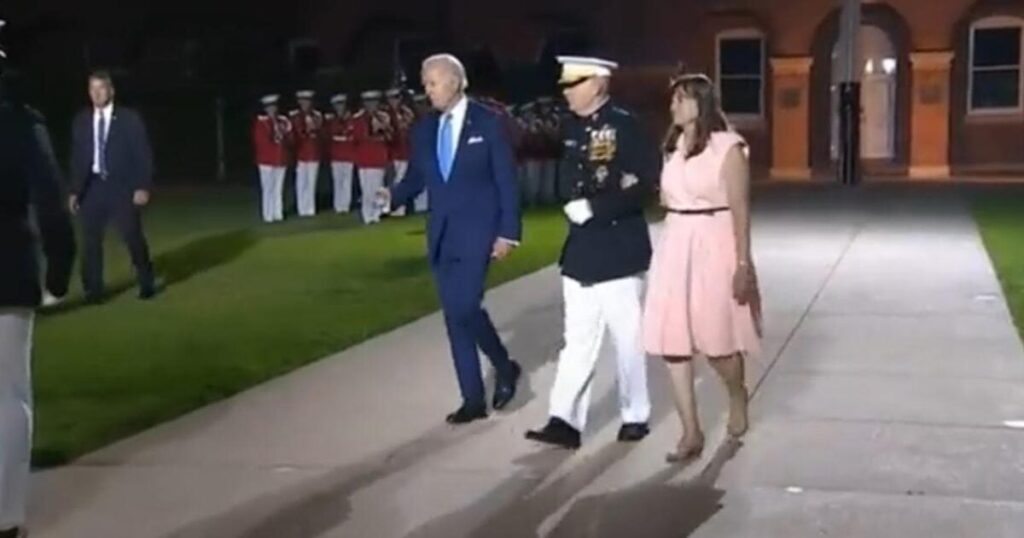 Biden Seeks Guidance at Marine Barracks Parade: Watch the Video!
