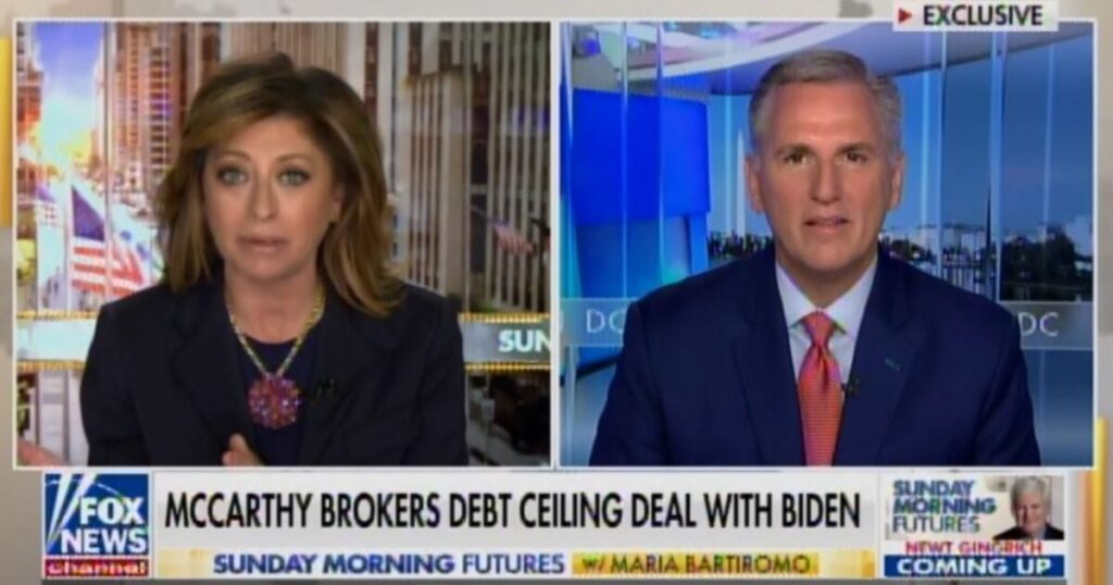 Maria Bartiromo Confronts Kevin McCarthy Over the McCarthy-Biden Spending Bill Signed into Law – McCarthy Denies Allegations and Resorts to Filibustering (VIDEO)