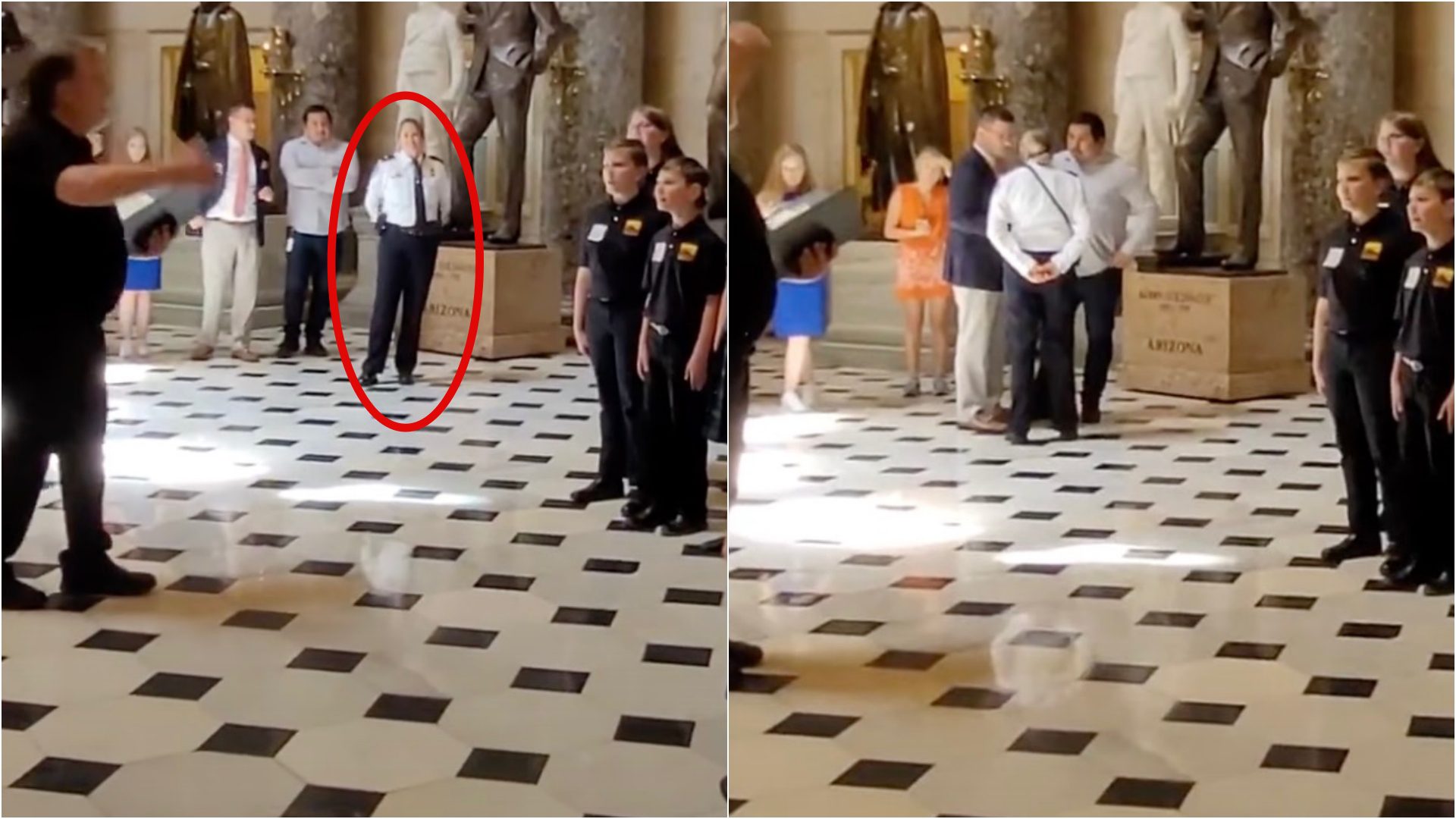 Breaking News: Choir Director Confronts US Capitol Police - So, Children Are Forbidden To Sing National Anthem In Their Own Capitol? - Officer Confirms