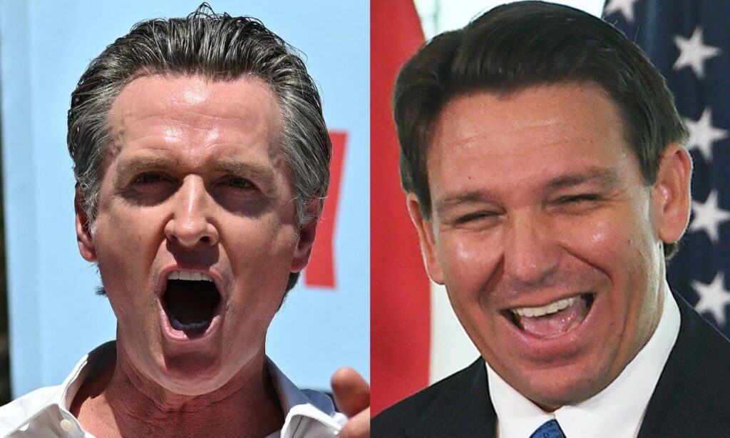 Newsom EXPLODES at DeSantis over 36 Illegal Aliens in Sacramento - Kidnapping Charges?! Discover the SHOCKING Details of this Political Showdown!