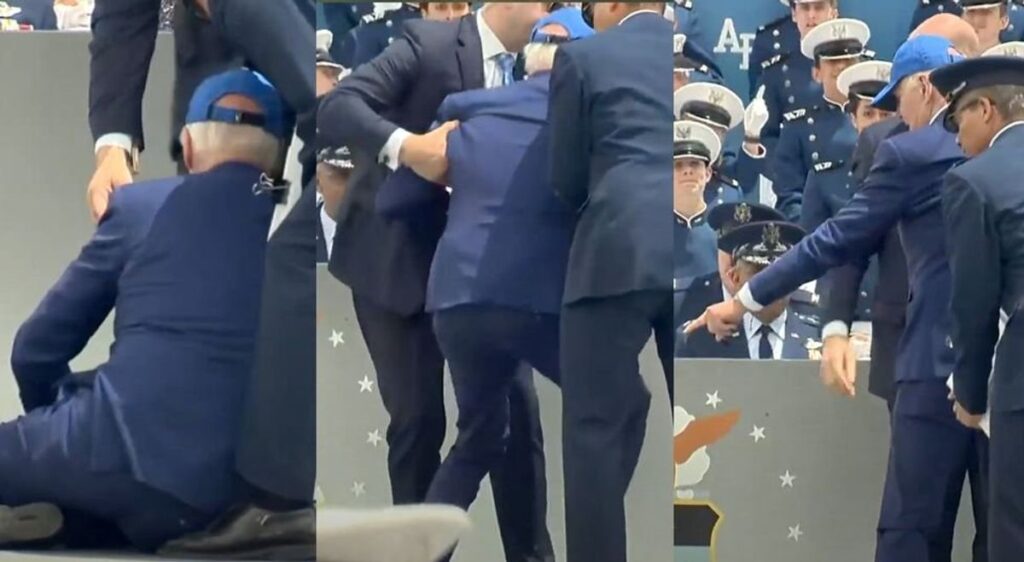 Shocking Moment: Joe Biden Suffers Embarrassing Tumble at Air Force Graduation - See What Happened!