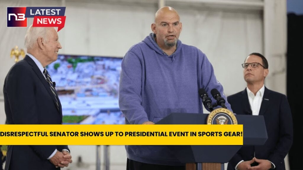 Unbelievable Moment! Fetterman's Audacious Outfit Leaves Biden Stunned on Pennsylvania Tour!