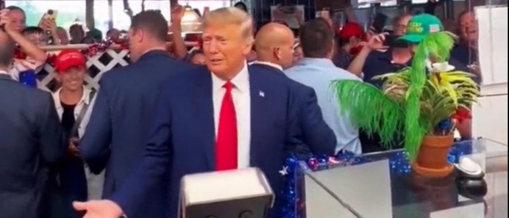 Trump's Frosty Frolic: Ex-President Spins GOP Campaign at a Dairy Queen in Iowa!