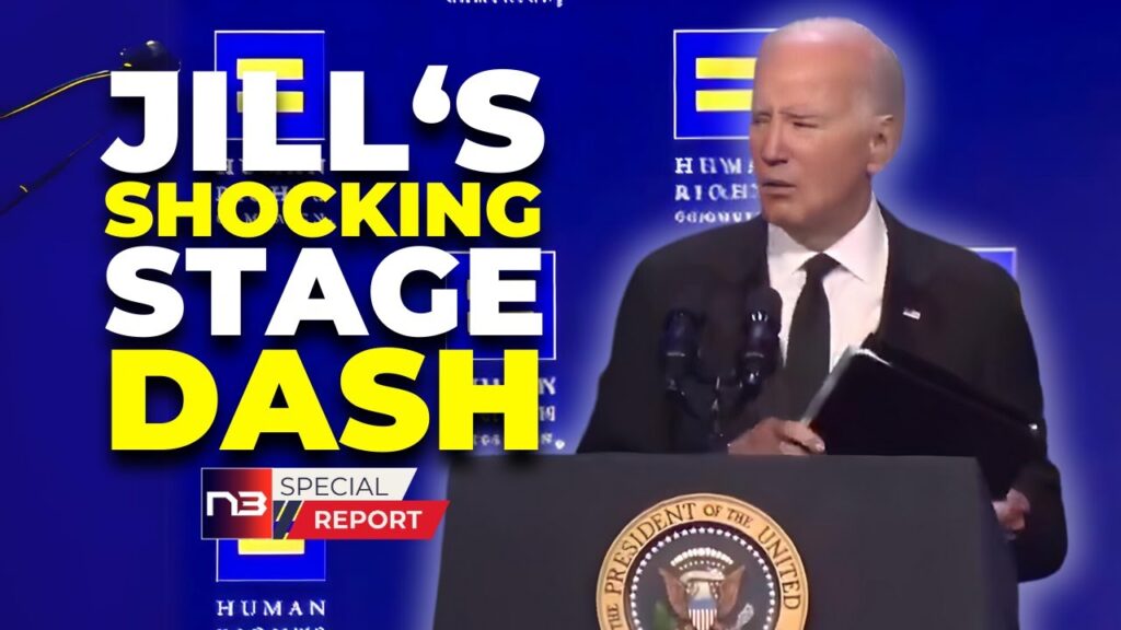 Chaos Unfolds as Jill Biden Sprints to Stage