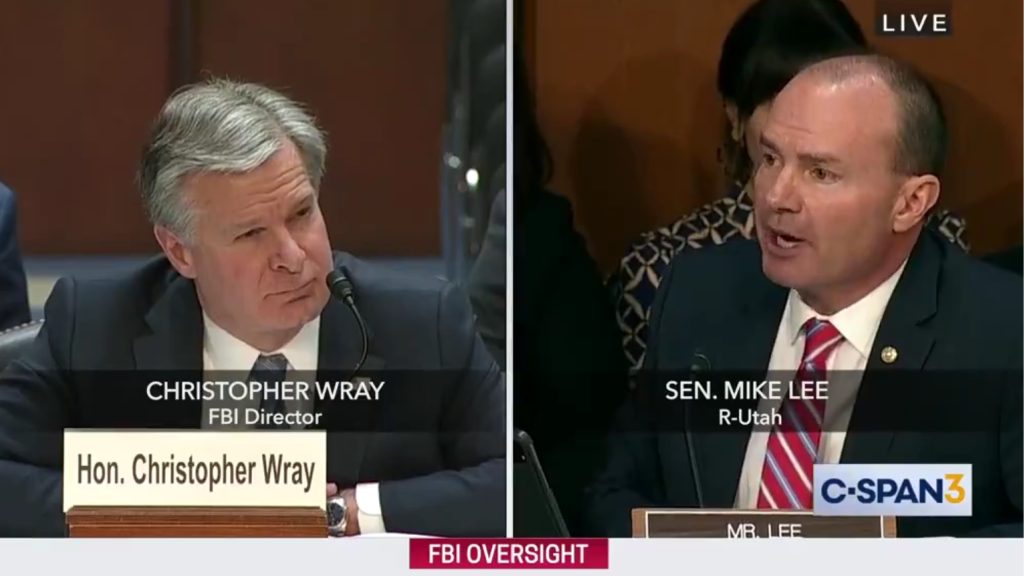 Senator Lee's Fiery Clash with FBI's Wray over Warrantless Searches: Rightful Outrage or Overreaction?