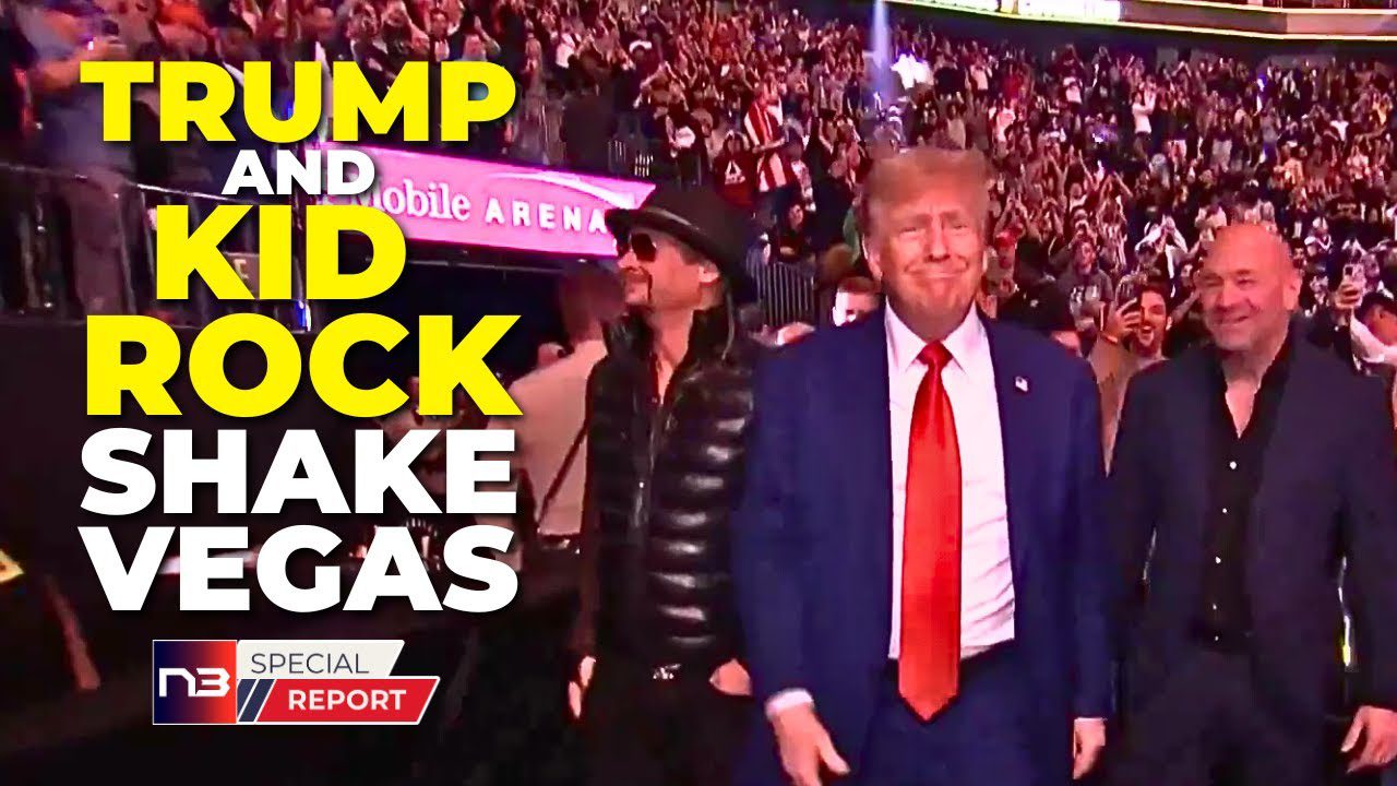 Trump and Kid Rock Bring Down the House at Vegas UFC Fight