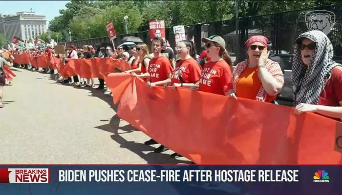 Major Networks Ignoring Pro-Hamas Protest Outside White House - What NBC Doesn't Want You to See!