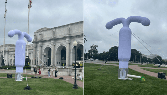 Unbelievable! Massive Inflatable IUD Erected in Washington D.C. Shakes Up The Contraception Debate! Check It Out Now!